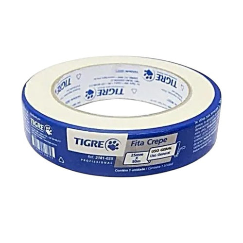 Fita Crepe 25 X 50m Tigre Profissional