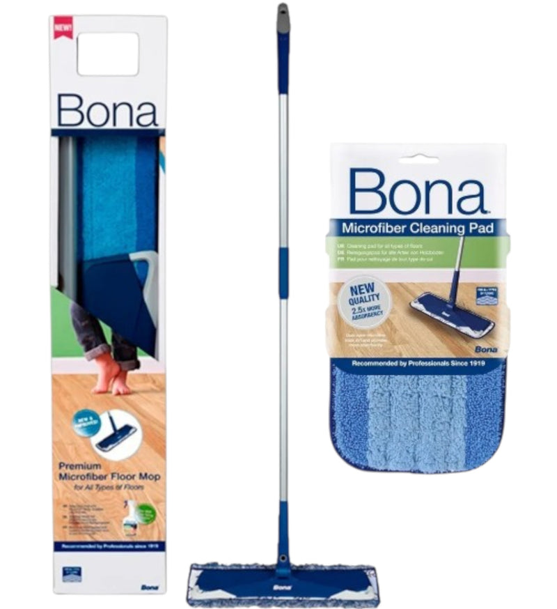 Mop Bona Mop Bona C/ Refil Em Microfibra Azul - Marinho