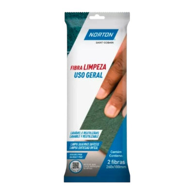Fibra Bucha Limpeza Pesada Verde Lava Piso Azulejo Kit 2 und Norton