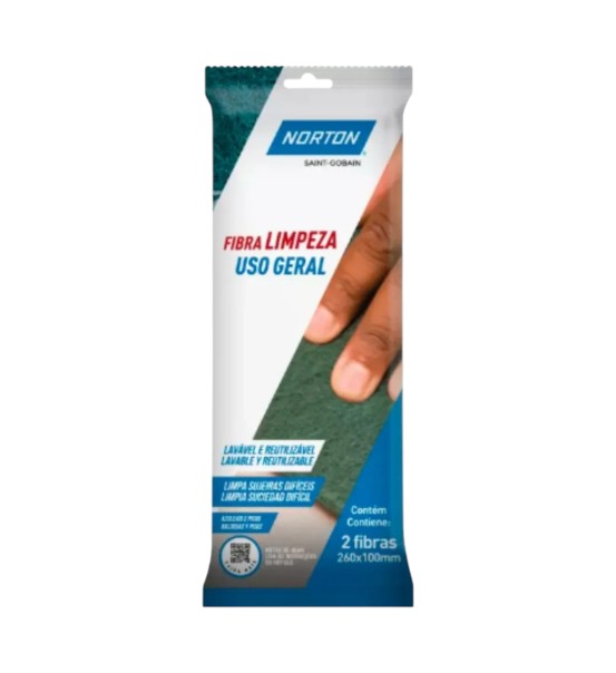 Fibra Bucha Limpeza Pesada Verde Lava Piso Azulejo Kit 2 und Norton