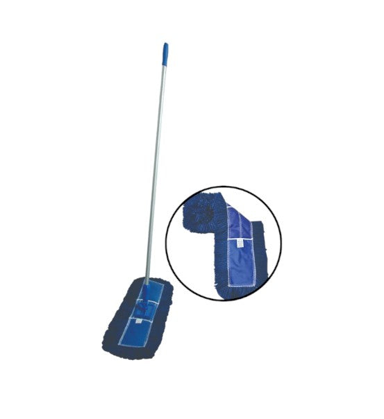 Mop Pó Euro Eletrostático Completo 80cm Cabo 1,40m Bralimpia