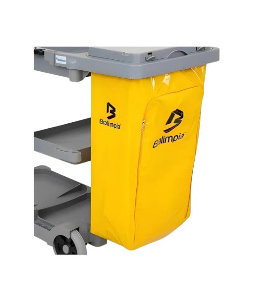 Saco Coletor Para Carro Multifuncional Amarelo Bralimpia