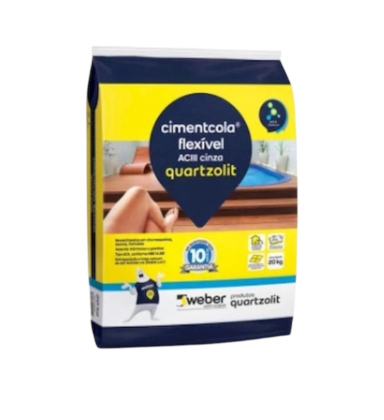 Argamassa AC3 Flexível Cinza 20kg - Quartzolit