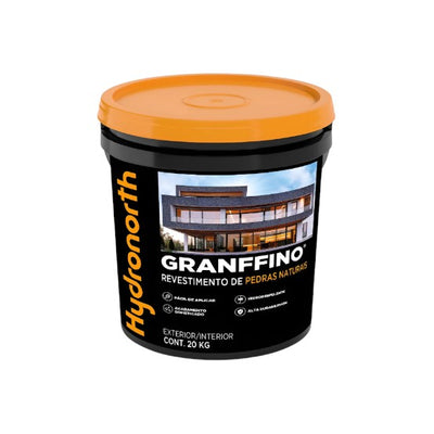 Textura Pedras Naturais Balde 20KG Granffino Revestimento Cores Diversas | Hydronorth
