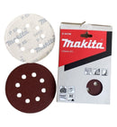 10 discos de lixa com velcro de 125 mm (5) Makita Vários Grãos