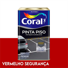 Tinta Acrílica Pinta Piso Vermelho Segurança 18l - Coral