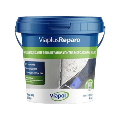 Viaplus Reparo 4kg Impermeabilizante Contra Mofos Bolhas Viapol