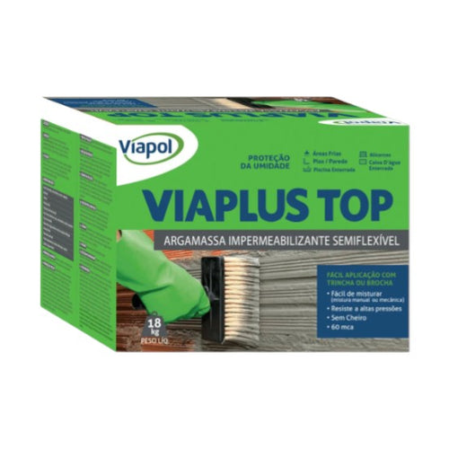 Viaplus Top Impermeabilizante Argamassa Semiflexível 18kg Viapol