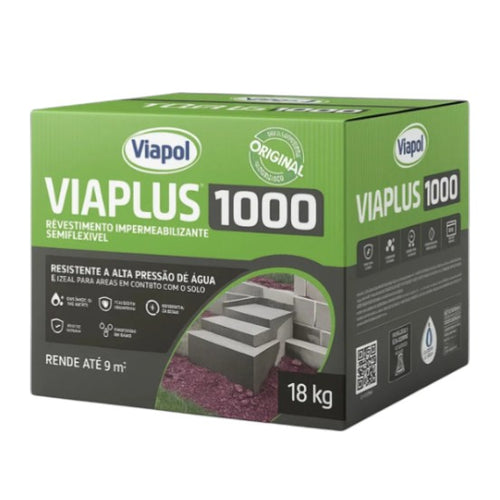 Viaplus 1000 Argamassa Impermealizante Proteção Viapol 18kg