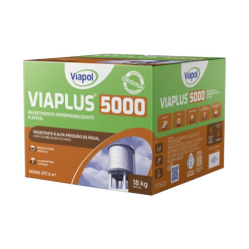 Viaplus 5000 Impermeabilizante Argamassa flexível 18kg Viapol