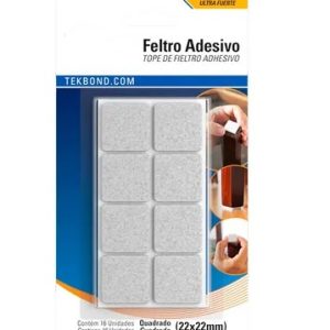16 Feltros Protetor 22x22mm Protege Riscos Batidas Em Pisos